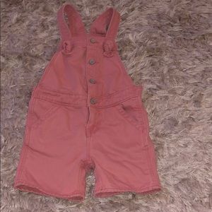Pink jean overall